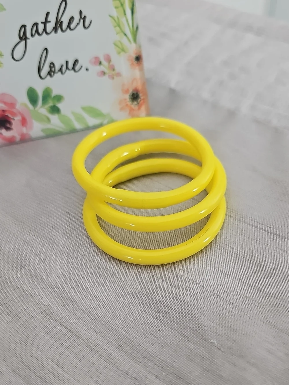 All Weather Baby Yellow Bracelet.  (Not Budhagirl) Measure 45mm / 2:/ Age 3+